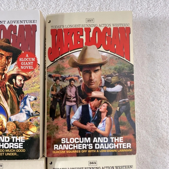Vintage Jake Logan Action Western Romance Novels x4 - Picture 3 of 14